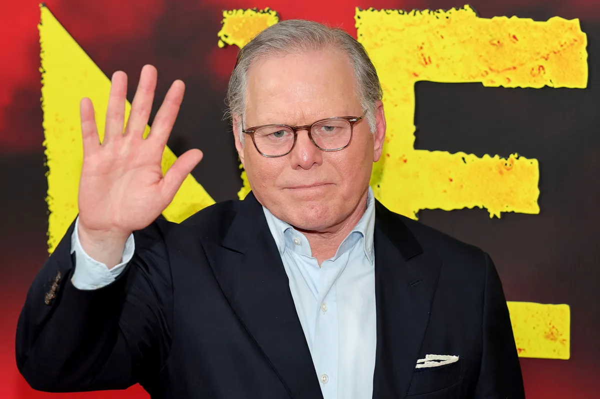 David Zaslav, CEO of Warner Bros. Discovery, looking serious during a video message.