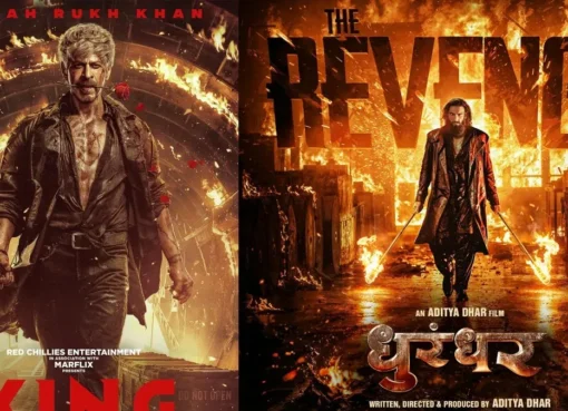 Shah Rukh Khan in the 'King' movie poster.