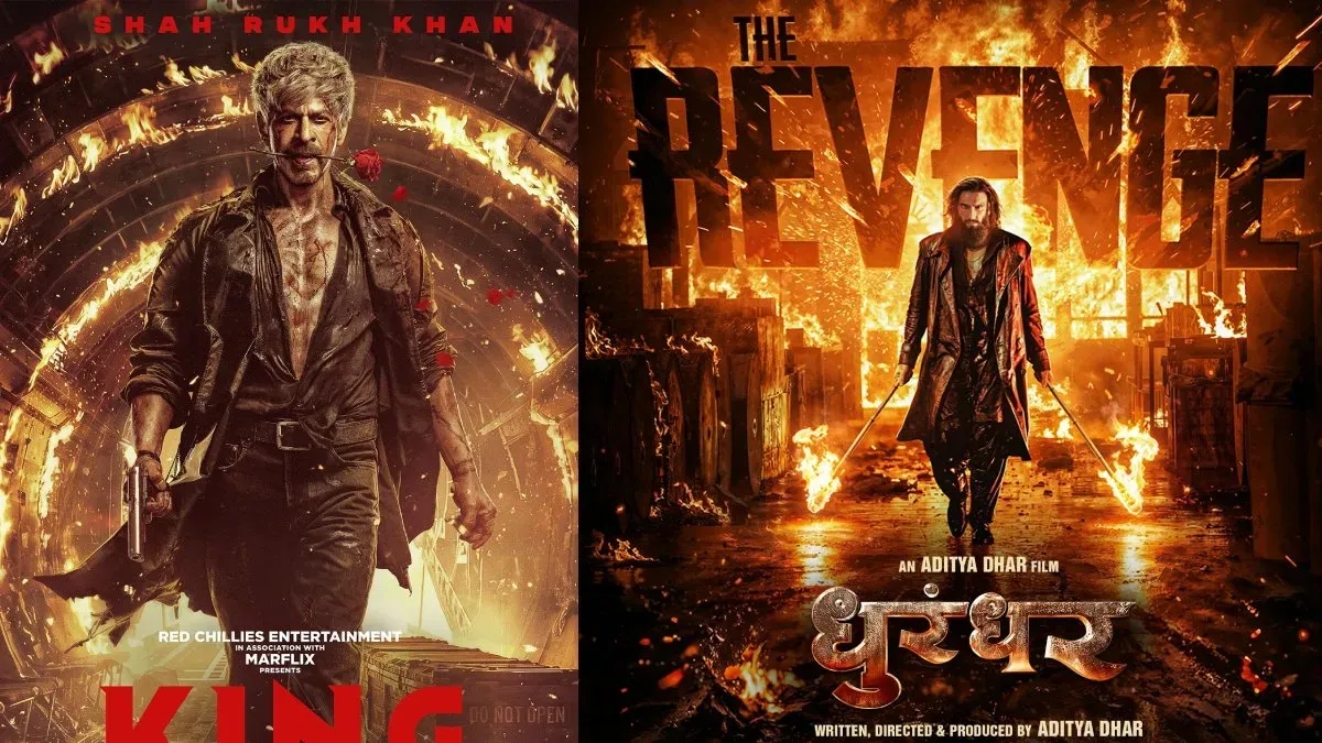 Shah Rukh Khan in the 'King' movie poster.
