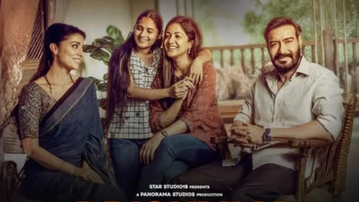 Ajay Devgn in a thoughtful, intense pose from Drishyam 3.