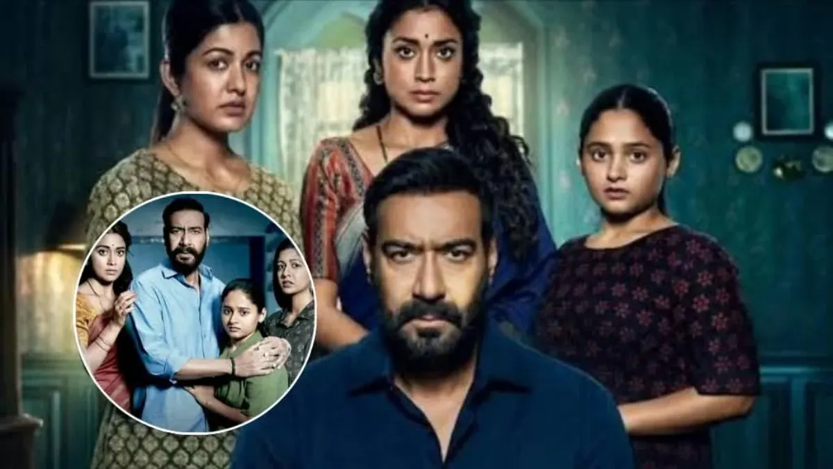 Ajay Devgn and Tabu in a tense scene from Drishyam The Conclusion.
