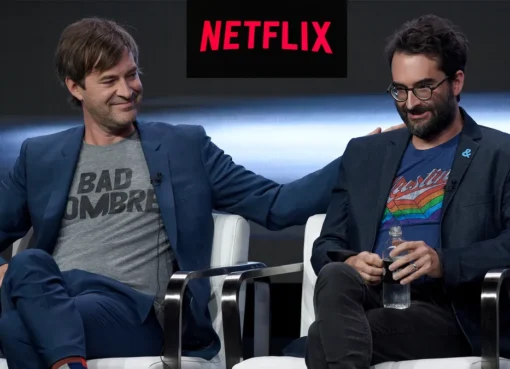 Mark Duplass and Barrett O'Brien in a still from 'The Long Long Night'.