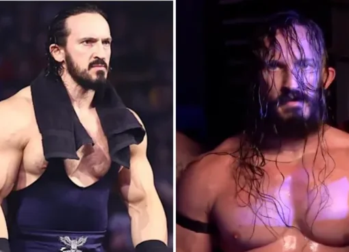 Benjamin Satterley, the professional wrestler, looking strong and focused in a wrestling ring.