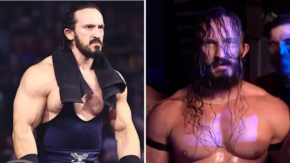 Benjamin Satterley, the professional wrestler, looking strong and focused in a wrestling ring.