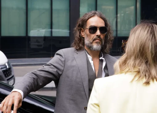 Russell Brand arriving at Southwark Crown Court in London for a pre-trial hearing.