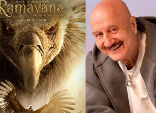 Anupam Kher looking thoughtful, hinting at his powerful voice work for a legendary character.