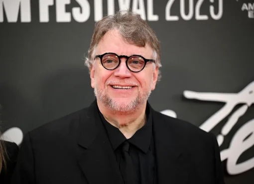 A photo of Guillermo Del Toro smiling at a public event.