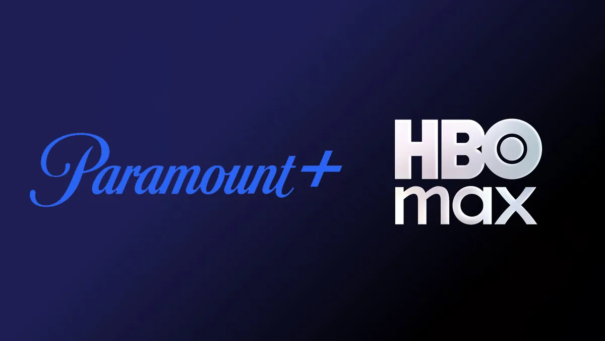 Skydance logo with HBO Max and Paramount+ icons.