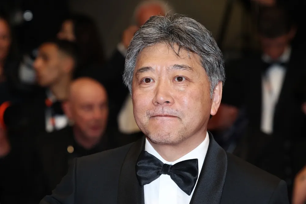 Director Kore-eda Hirokazu speaking at a press conference