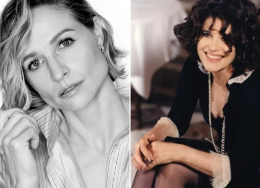 Niamh Algar and Fanny Ardant looking focused and serious, hinting at a dramatic role.