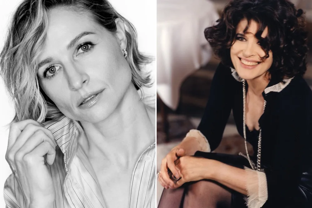 Niamh Algar and Fanny Ardant looking focused and serious, hinting at a dramatic role.