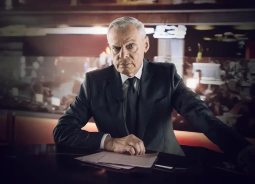 A serious-looking Huw Edwards on screen with an Ofcom logo overlay.