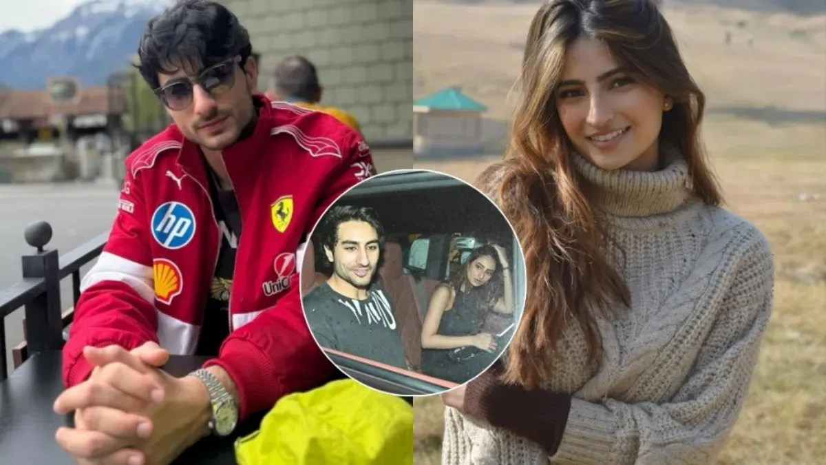 Ibrahim Ali Khan and Palak Tiwari smiling together at an event.