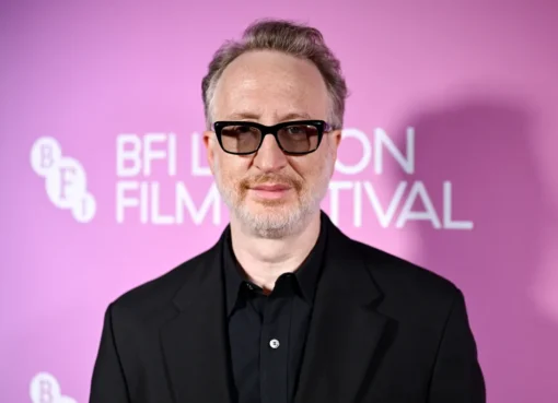 Director James Gray talking at a film festival.