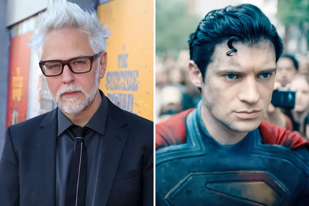 James Gunn talking about DC characters like Batman, Superman, and Wonder Woman.