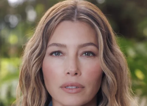 Headshot of actress Jessica Biel smiling at the camera.