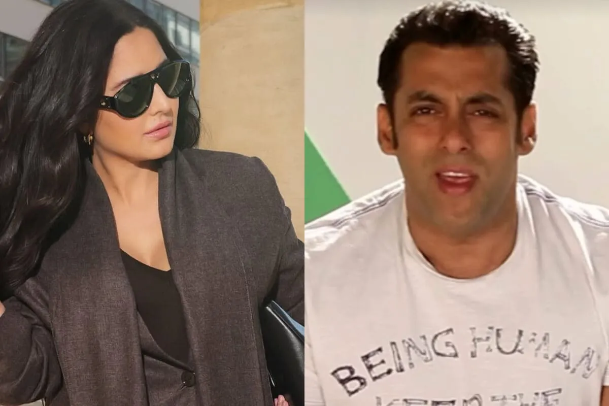 Split image: Katrina Kaif smiling, Salman Khan looking towards the camera.