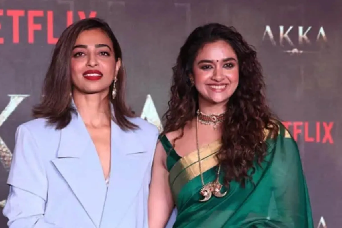 Keerthy Suresh and Radhika Apte looking confident and stylish.