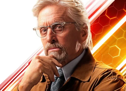 Michael Douglas as Hank Pym in a Marvel movie scene.