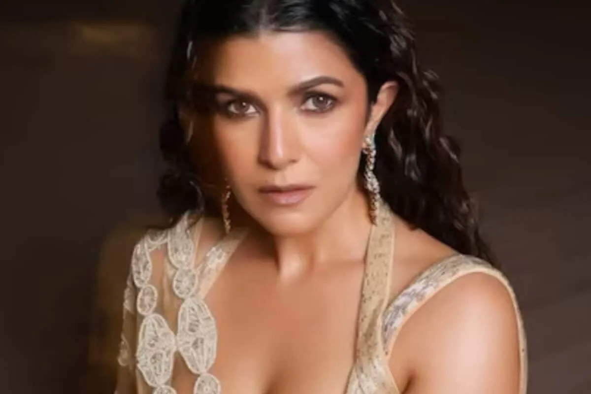 Nimrat Kaur looking thoughtful and brave during a recent interview about her father.