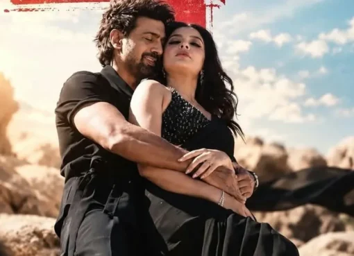 Dev and Subhashree smiling, from a movie poster or promotional image for their film DeSu7.