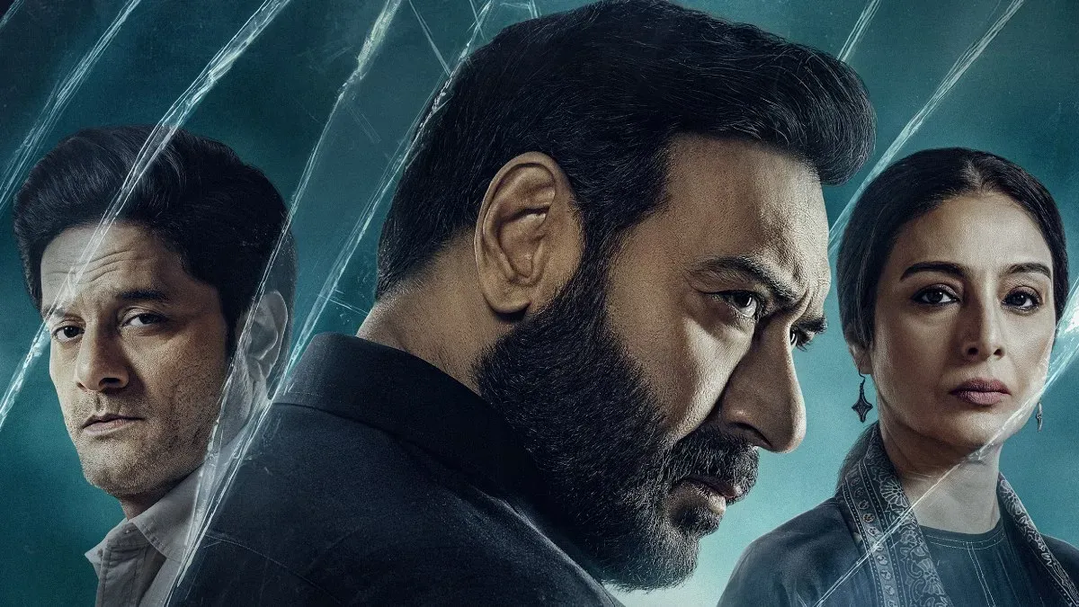Ajay Devgn looking intense in a promotional still for Drishyam 3.