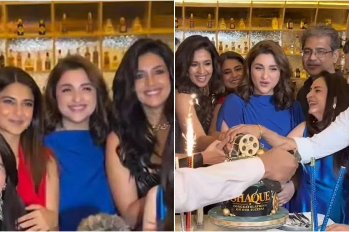 Parineeti Chopra smiling and laughing with Jennifer Winget, showing their strong friendship.
