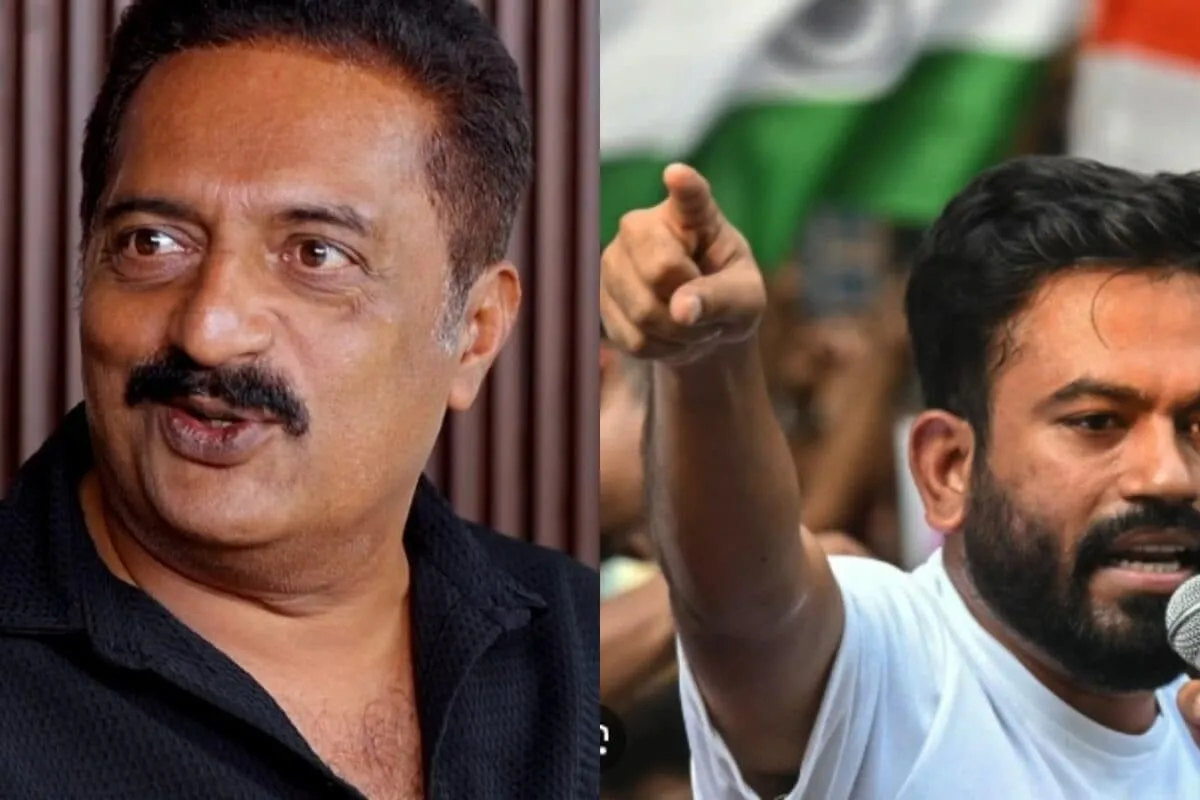 Prakash Raj speaking at an event.