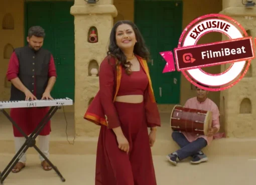 Actress Priyanka Barve on a film set.
