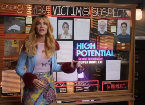 A television screen showing a drama show.