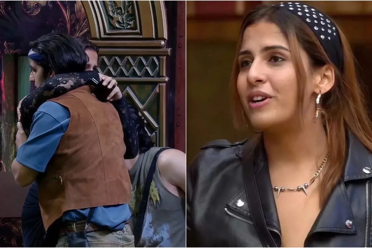 Rhiti Tiwari walking out of the Bigg Boss house and smiling.
