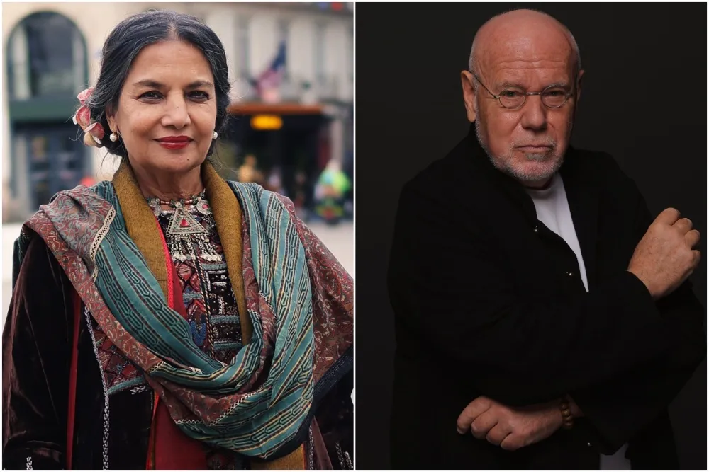 Shabana Azmi and Marco Müller at a film festival event.