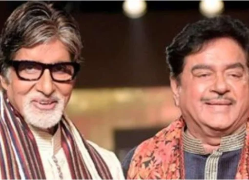 Shatrughan Sinha wishing Amitabh Bachchan on his birthday.