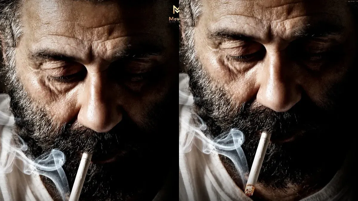 A still from the movie teaser showing Sunny Deol.