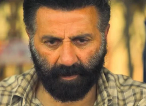 Sunny Deol looking intense in a gritty film setting