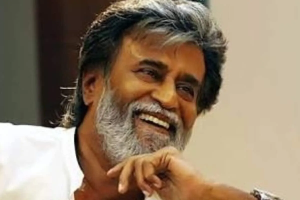 Rajinikanth smiling and looking thoughtful