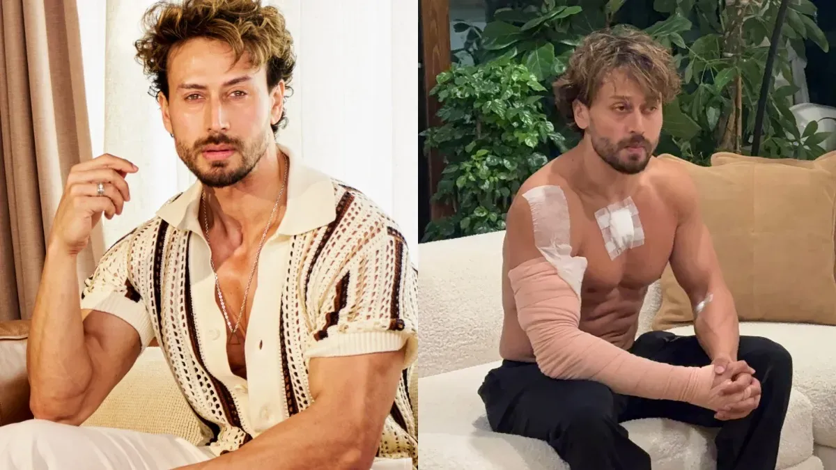 Tiger Shroff looking serious during a public event