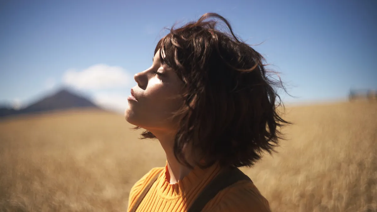 Photo of a movie poster for 'Klara and the Sun'.