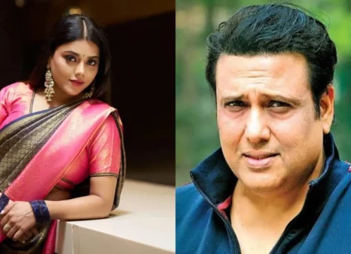 Komal Rani and Govinda looking dramatic in a collage