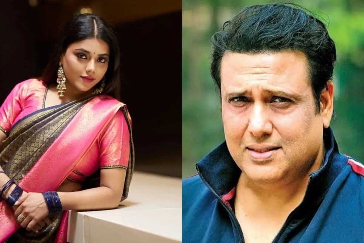 Komal Rani and Govinda looking dramatic in a collage