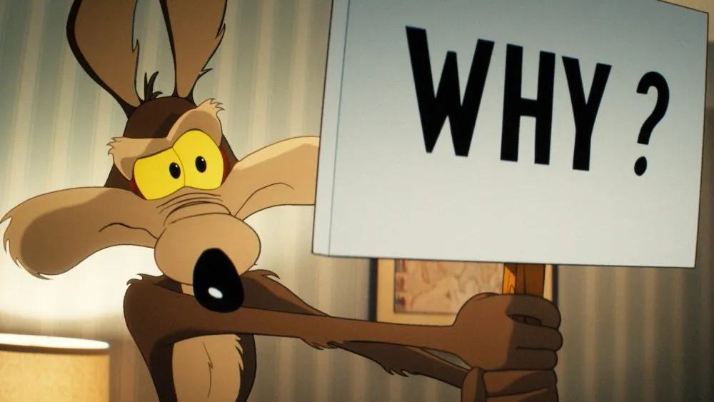 Wile E. Coyote looking frustrated with an ACME contraption.