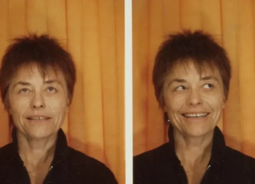 Director Brydie O'Connor, a woman with short hair and a warm smile, talking about her film.
