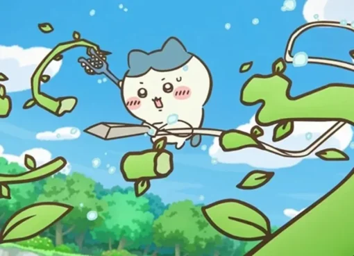 Cute anime character from Chiikawa the Movie with a mermaid tail