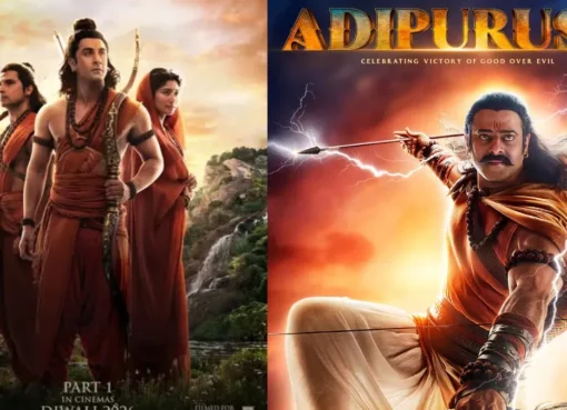 Poster for the Ramayana film featuring Ranbir Kapoor and Yash.