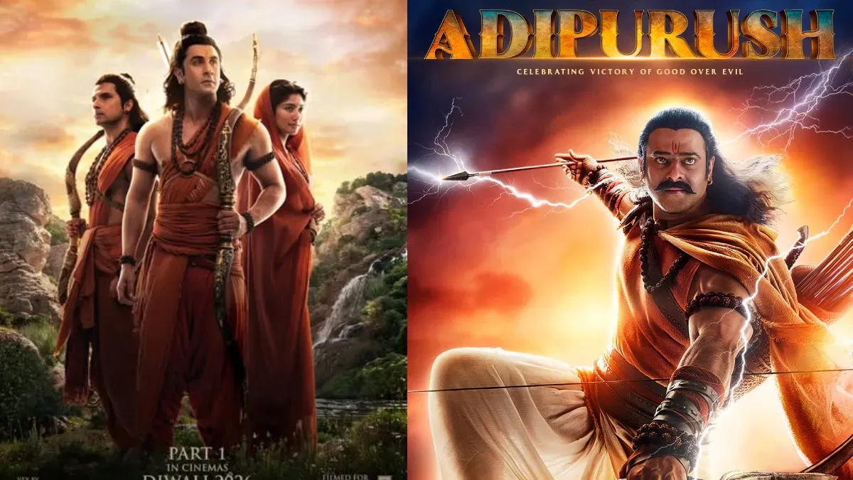 Poster for the Ramayana film featuring Ranbir Kapoor and Yash.