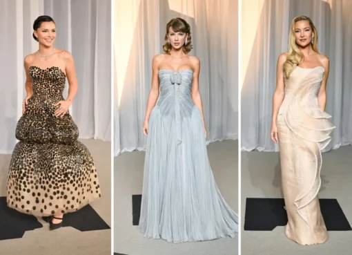 Celebrities arriving on the red carpet at the Academy Museum Gala.