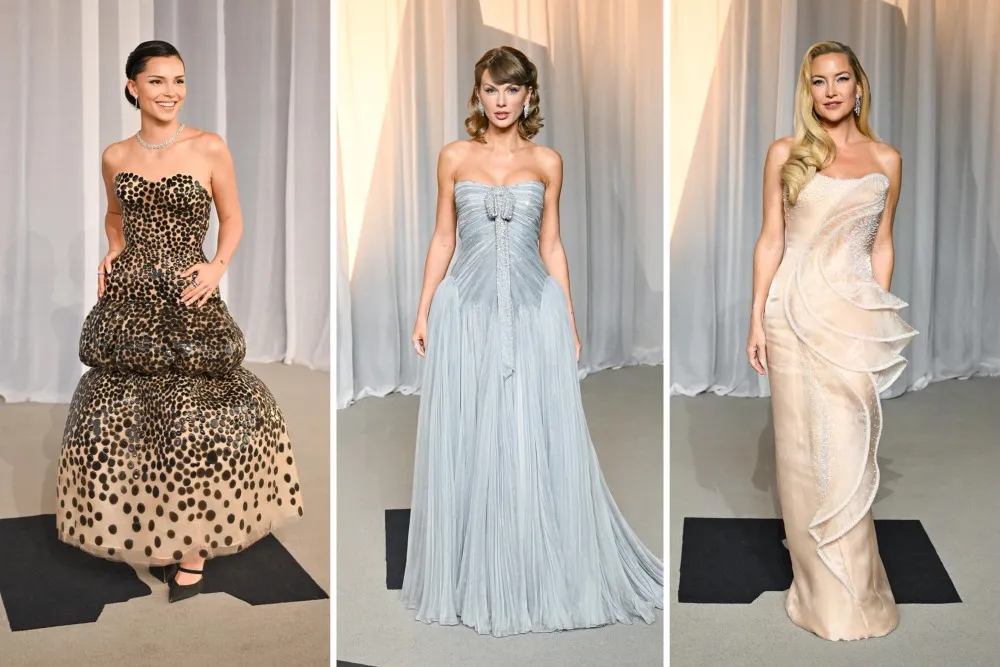 Celebrities arriving on the red carpet at the Academy Museum Gala.