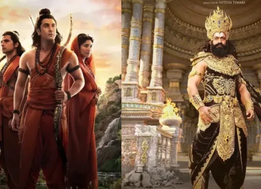 Promotional art for the Ramayana film featuring Ranbir Kapoor and Yash.