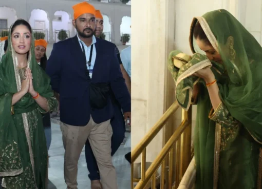 Yami Gautam Dhar praying at Patna Sahib Gurudwara