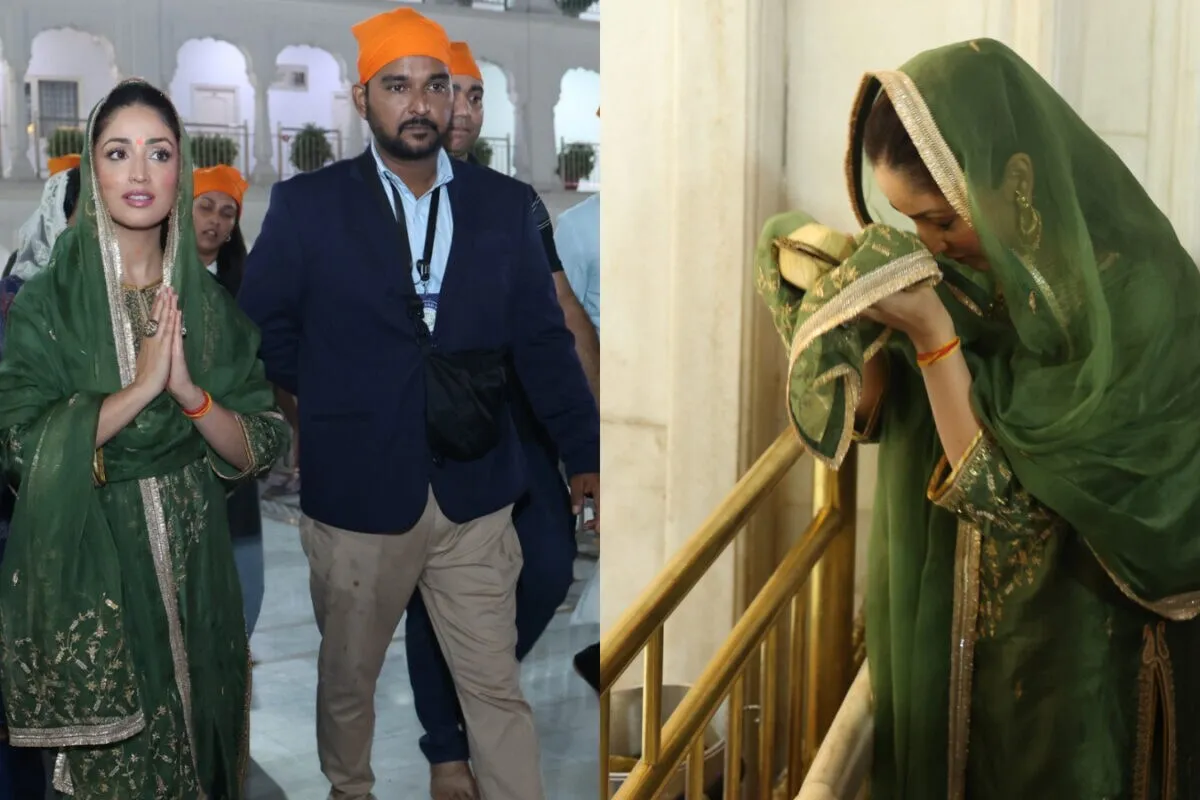 Yami Gautam Dhar praying at Patna Sahib Gurudwara